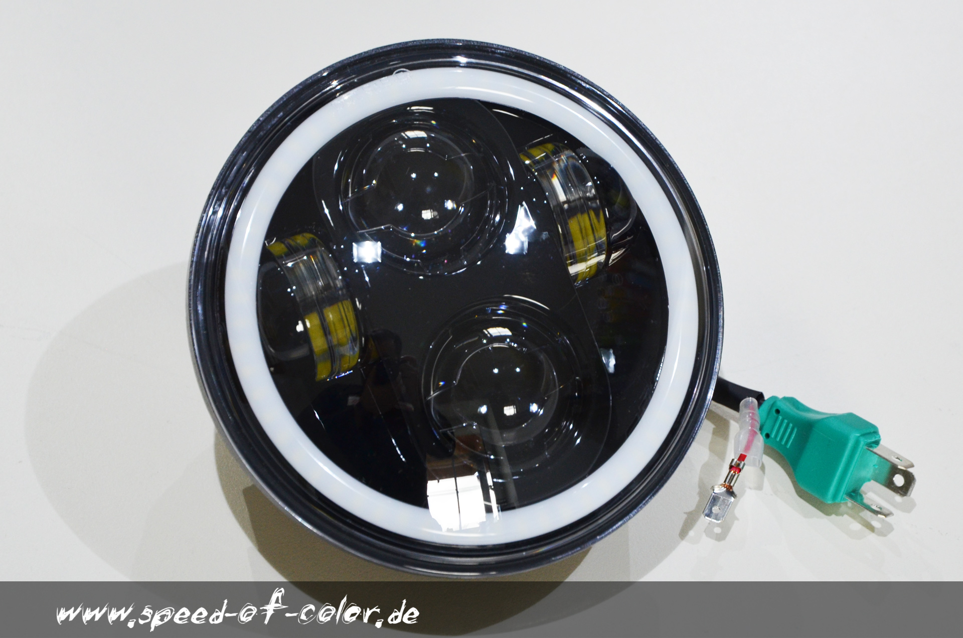 Motorrad LED Scheinwerfer Adapter Halterung Zierring für Harley 5,75 Zoll