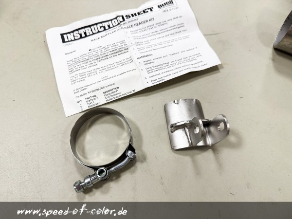Buell Auspuff und Krümmer Halterung, Schelle Neu original