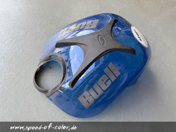 Buell XB Tankcover blue translucent