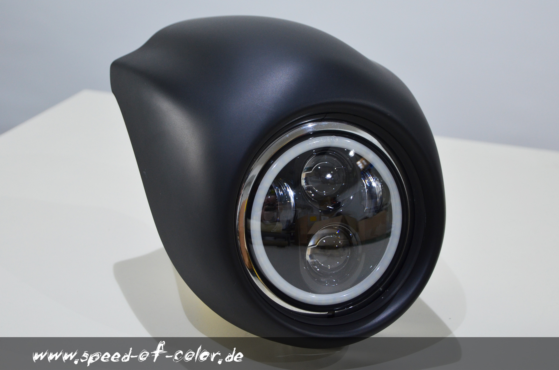 5-3/4 5.75 Zoll Motorrad 9 LED Scheinwerfer E-Geprüft Für Harley  Sportster